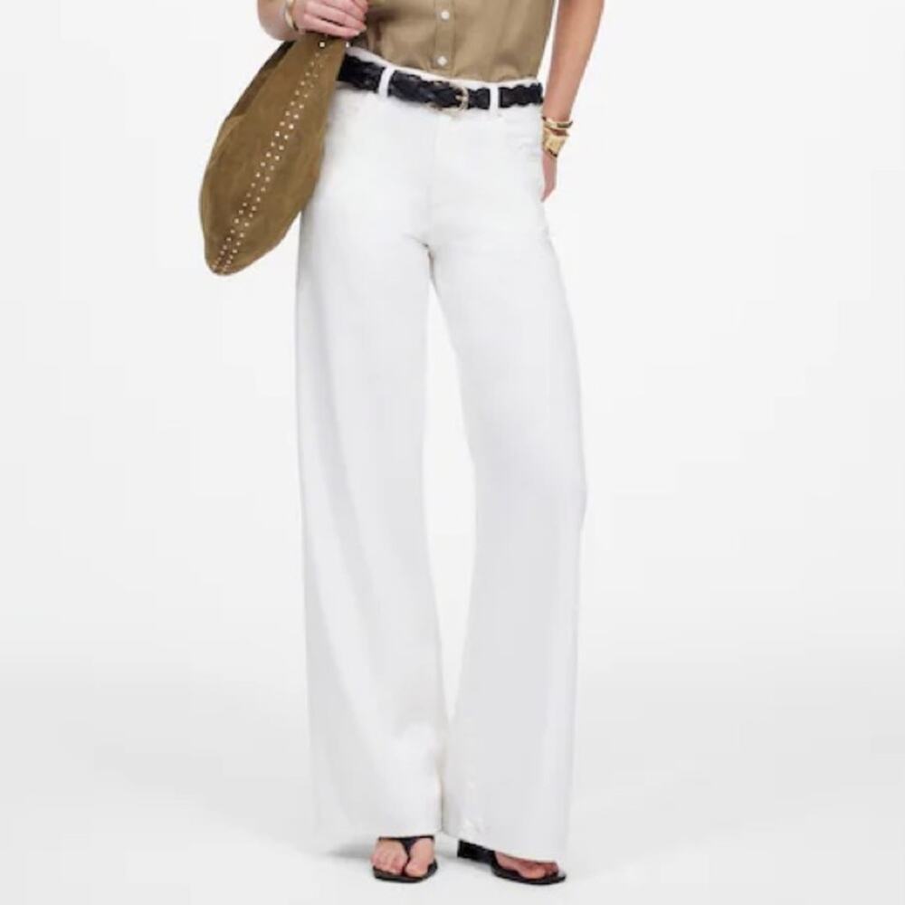 Madewell Superwide-Leg Jeans: Airy Denim Edition in tile white Size 27